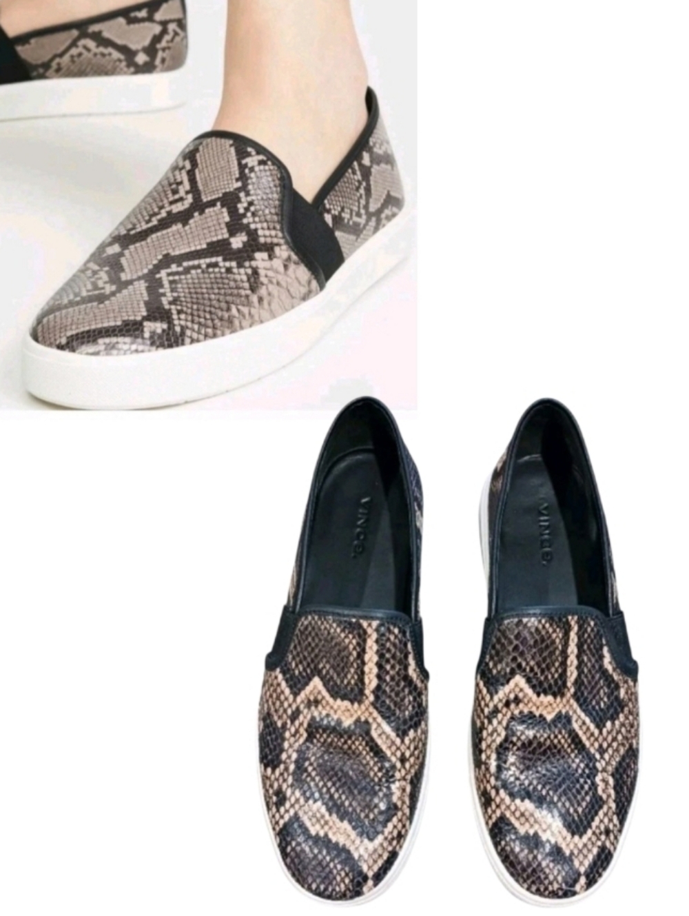 VINCE Snake Effect Blair 5 Slip On Sneaker